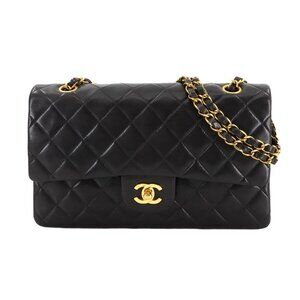 CHANEL Matelasse 25 Chain Shoulder Bag Leather Black A01112 Purse 90280340